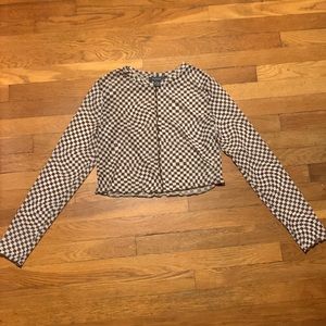 Primark Checkered Cropped Mesh Shirt